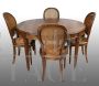 Set of six antique Napoleon III medallion chairs in Vienna straw