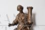 Large antique bronze sculpture depicting Saint Barbara, 19th century