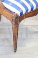 Set of four antique gondola chairs in carved walnut