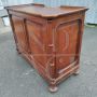 Antique Lombard pharmacy counter in walnut