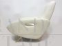 Pair of 70s modern design armchairs in white bouclé