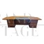 Art deco large desk in thuja briar