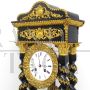 Antique Napoleon III period table pendulum clock in wood and bronze