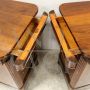 Pair of antique capuchin bedside tables from the Charles X era in walnut, 19th century Italy