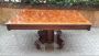 Antique 4 meter extendable table with checked inlaid top