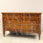 Antique Louis XVI chest of drawers with neoclassical inlays, 18th century Italy