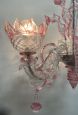 Rezzonico chandelier by A.V.E.M. in pink Murano glass, 1960s