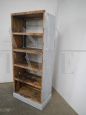 Small industrial style open bookcase shelving unit, 1950s           