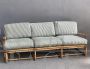 Vintage three seater sofa in bamboo