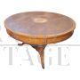 Round table in antique Empire style in thuja briar