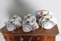 Set of six painted ceramic wall lights, Faenza model, signed Giordano