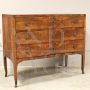 Antique Italian chest of drawers from the 18th century - Directoire era in walnut