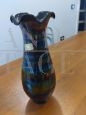 Vintage Murano glass vase with holographic effect