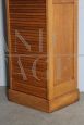 Art deco single rolling shutter filing cabinet in oak, 1940s