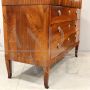 Antique chest of drawers from the Directoire period in walnut, 18th century Italy