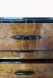 1930s Art Deco style buffet sideboard in briarwood with glass door