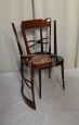 Pair of Melchiorre Bega chairs in green skai leather, 1950s