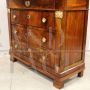 Small antique Empire chest of drawers in walnut, 19th century Italy