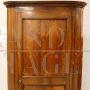 Louis Philippe cantonal corner unit in walnut, 19th century Italy