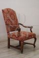 Majestic antique padded armchair from the early 18th century