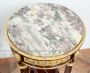 Antique Napoleon III side table in mahogany with bronzes and marble top