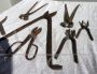 Set of blacksmith shears and tongs, 1940s