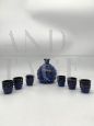 Murano glass coffee set with bottle and six cups attributed to Toso