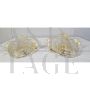 Pair of golden Murano glass leaf wall lights