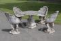 Garden set with concrete table and armchairs, Italy 1920s         