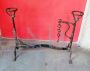 Vintage iron fireplace andiron with pot holder