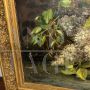 Pair of still life paintings with flowers from 1892, signed