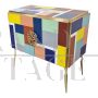 Design small sideboard with two colored glass doors