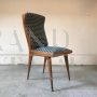 Modern antique wooden chair with new upholstery