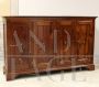 Antique walnut sideboard with 4 doors, Italy 18th century