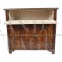 Antique style two-door walnut sideboard with drop-down compartment