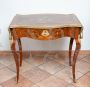 Antique French Napoleon III extendable writing table with inlays