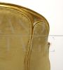 Early 19th century Empire armchair in gilded wood and ocher yellow velvet