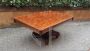 Antique 4 meter extendable table with checked inlaid top