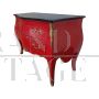 Baroque style dresser in antique red lacquer