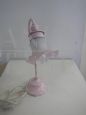 Vintage pink table lamp in Art Nouveau style, 1970s