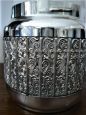 Christofle Art Deco smoking pedestal guéridon in silver plated metal