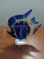 Blue Murano glass fish sculpture attr. Cenedese