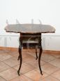 Antique Napoleon III extendable inlaid sewing table