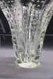 Vase in transparent artistic Murano glass with bubbles, 1950s