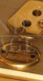 Dent London brass pendulum clock with glass case