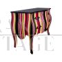 Baroque style dresser with multicolored stripes