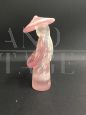 Oriental statuette in pink Murano glass, Seguso company from the 1960s