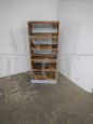 Small industrial style open bookcase shelving unit, 1950s