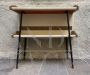 Vintage wooden console with two shelves