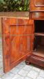 Antique mahogany feather sideboard with retractable marble dressing table, 19th century France